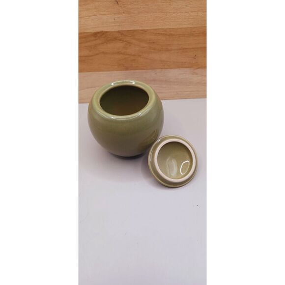 Royal Norfolk Olive Green Sugar Bowl with Lid - Picture 3 of 8